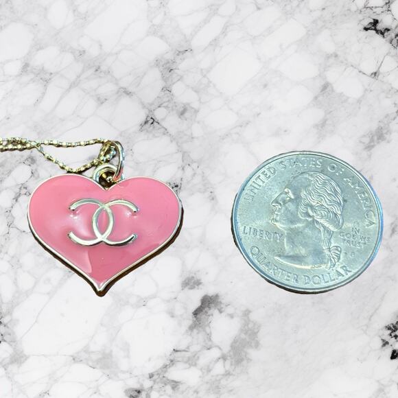 Chanel button vintage charm Necklace Unbranded Gold Plated Sterling Silver Chain - Picture 8 of 9